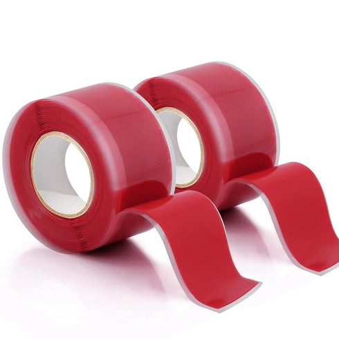 2 Rolls Self Fusing Silicone Tape - 1in(W) X 10ft(L) Waterproof Tape, Water Leak Seal Tape, Rescue Tape, Plumbing Hose Repair Tape, Rubber Tape fo...