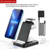 3 in 1 15W Dual Coils Wireless Charging Station, Compatible with iPhone 15/14//13/12/11/X/8 Series,Watch Series 8/7/6/SE/5/4,AirPods 3/2/Pro,and A...