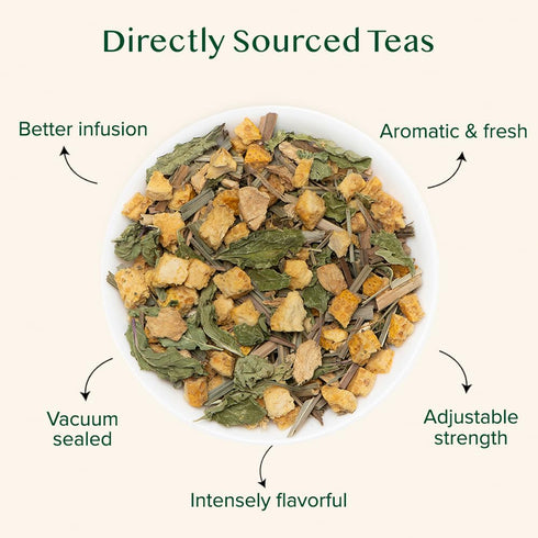 VAHDAM, Citrus Ginger Herbal Tea Tisane (50 Cups, 3.53 oz) Gluten Free, Non GMO | Ginger, Lemongrass, Orange Peels, Mint | Herbal Tea Loose Leaf |...