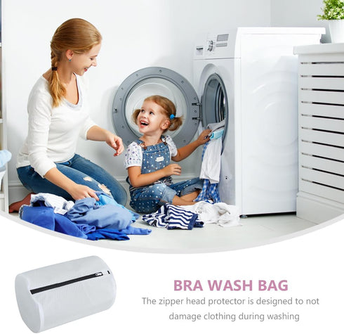 Cabilock Laundry Sack 3pcs Laundry Bag Cylindrical Washing Bag Bra Bags for Laundry Garment Bag for Washing Machine Lingerie Wash Bag Mesh Wash Ba...