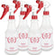 Plastic Spray Bottle (4 Pack, 24 Oz, All-Purpose) Heavy Duty Spraying Bottles Leak Proof Mist Empty Water Bottle for Cleaning Solution Planting Pe...