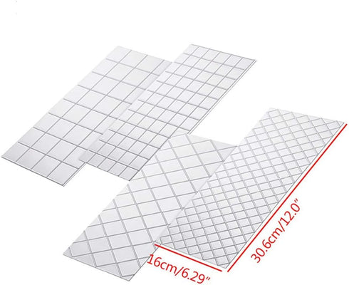 Cake Fondant Impression Mat Mold Diamond Quilted Grid Texture Embossed Lace Embossing Mat Cake Decorating Supplies for Cupcake Wedding Cake Decora...