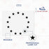 Betsy Ross Stars Stencil Template for American Flag US Star Pattern Memorial Day Stencil for President's Day Decorations Painting on Wood Walls Ar...