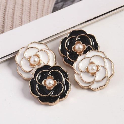 20 Pcs Rose Metal Buttons Flower Sweater Coat Suit Socialite Retro Style Buttons 18mm/0.7inch...