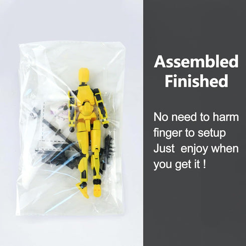 (Assembly Completed) T13 Action Figure, Robot Action Figure, 3D Printed with Full Articulation for Stop Motion Animation, Multi-Jointed Movable, M...