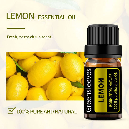 GREENSLEEVES Rose Lemon Essential Oil Set, 100% Pure Aromatherapy Therapeutic Grade Oils for Diffuser, Humidifier, Massage - 2 x 10ml (Rose+Lemon)...