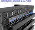 Jingchengmei 1U Hinged Perforated Blank Panel - Steel Rack Mount 1U Spacer Panel for 19-Inch Network Cabinet or Server Rack Enclosure Black...