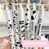 12 Pcs Cute Cow Pen, 0.5mm Black Retractable Gel Ink Pens, Cartoon Gel Ink Pens Set, Cow Print Pens Kawaii for Office School Supplies, Gifts for B...