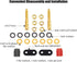4Pcs Banana Jack Plugs Brass Long Threaded Binding Post Speaker Connectors Terminal 2 Way Dual 4mm Banana Plug Female Sockets for Speakers or Ampl...