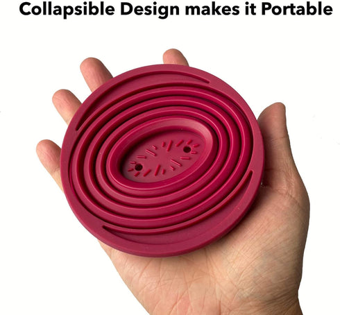 Collapsible Pour Over Coffee Dripper for Camp Coffee, Reusable Silicone Coffee Filter Holder for Camping Red...
