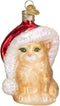 Old World Christmas Santa Kitten Glass Blown Ornaments for Christmas Tree...