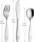 ANNOVA Children's Flatware 6 Pieces Set - Stainless Steel Cutlery/Silverware 2 x Safe Forks, 2 x Dinner Knife, 2 x Dinner Spoon - Safe Kids Toddle...