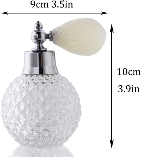 H&D Empty Crystal Vintage Perfume Replacement Spray Bottle Atomizer Luxury Series (clear)...