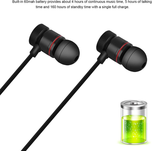 POCREATION Bluetooth Neckband Headphones, Magnet Wireless Bluetooth Sports Earphone Headset Headphone Sport Noise Cancelling Headphone for Gym Wor...