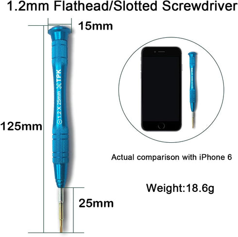 Flathead 1.2mm Screwdriver Slotted Precision Micro Screwdriver 1.2mm Flat Blade Magnetic Tip Rotating Cap Repair Hand Tool...