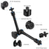 Magnetic Camera Mount for GoPro Hero/Insta 360 / DJI OSMO/AKASO Action Camera,3.46 inch Diam Magnetic Rubber Coating Base,10 inch Length Adjustabl...