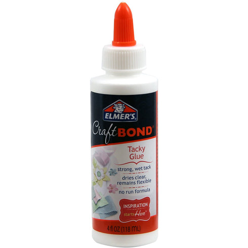 Elmer's Craft Bond Tacky Glue, 4 oz, Clear...