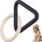 Interactive Durable Dog Chew Toys for Aggressive Small Medium Large Breed Chewers Indestructible Rubber Scented Chewing Triangle Ring Pull Dog Toy...