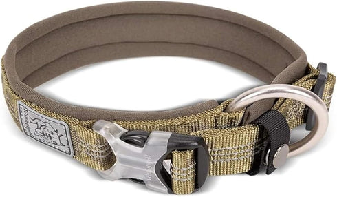 Chai's Choice Dog Collar Medium (Army Green) | Comfortable & Stylish Pet Collar with Adjustable Strap Neoprene Padded | No-Choke & Quick Release |...