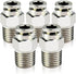 TAILONZ PNEUMATIC 304 Stainless Steel Male Straight 4MM Tube OD x 1/4 Inch NPT Thread Push to Connect Fittings PC4-N2 (Pack of 5)...