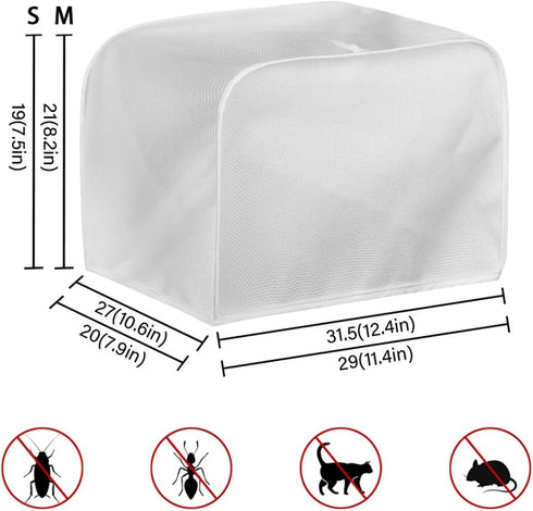 Sunflower Rooster Toaster Oven Covers for Kitchen Polyester Fabric Quilted Toaster Appliance Dust-proof Cover for Small Appliance Dust Cover and F...