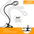 iVict Desk Light Clip on Light, 56 LEDs Desk Lamp for Home Office, 3 Modes with 10 Brightness Dimmable Reading Light, Clamp Desk Lamp for Bed Head...