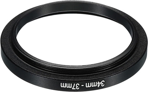 PATIKIL 34mm-37mm Metal Step Up Ring, Camera Lens Filter Adapter Ring Aluminum Filter Adapter Ring for Camera Lenses Hood, Black...