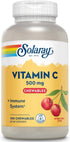 SOLARAY Chewable Vitamin C 500 mg, Natural Cherry Flavor with Natural Sweeteners, Antioxidant and Immune Support Supplement with Whole Food Base, ...