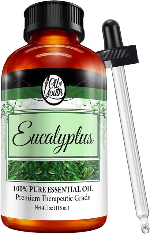 Oil of Youth Essential Oils 4oz - Eucalyptus Essential Oil - 4 Fluid Ounces - Aromatherapy Oils - Eucalyptus Oil...