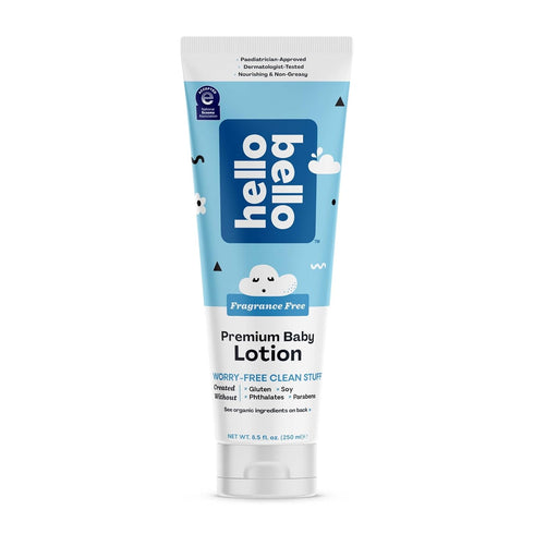 Hello Bello premium Baby Lotion | Vegan and Cruelty Free Moisturizing, Non-Greasy Lotion for babies and Kids | Fragrance Free | 8.5 FL Oz (1 Pack)...