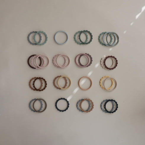 mushie Pearl Teether Bracelet | 3-Pack (Clary Sage/Tuscany/Desert Sand)...