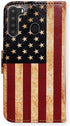 Case for Galaxy A21, Retro American Flag Leather Flip Case Wallet Cover with Card Slot Holder Kickstand for Samsung Galaxy A21 2020...