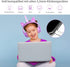 LOBKIN Unicorn Headphones Children, Cat Ear Headphones with Glowing LED, 85db Volume Limiter, Foldable Lightweight Children's Headphones with Micr...