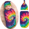 Tie Dye Colorful Rainbow Newborn Swaddle Blankets Beanie Hat Sets Soft and Stretchy Baby Blanket Swaddle Sack for Baby Shower Infant Boy and Girl...