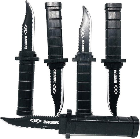 4PCS Retractable Fake Knife Toy Extension Hardcover Dagger Plastic Funny Trick Gadget Props Classic Gag Fun Prank Friend for Halloween Fools Day P...
