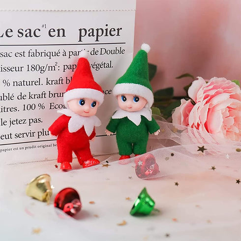 Baby Elf Mini Tiny Toddler Elves Kid Craft Babies Doll Decoration Accessories for Girls Boys Kids Adults (Red)...