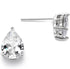 Mariell Cubic Zirconia Stud Earrings, Pear Shape CZ Crystal, 2 Carat Imitation Diamond Stud Earring Gift...