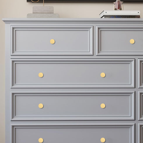 RZDEAL Cabinet Knobs Solid Brass Round Dresser Drawer Knobs and Pulls Simple Decorative Kitchen Cabinet Door Handles (4Pcs, 1.1"x0.78")...