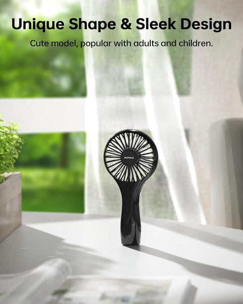 TriPole Handheld Mini Fan Battery Operated Small Personal Portable Fans Speed Adjustable USB Rechargeable Fan for Kids Girls Women Men Home Office...