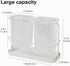 White Toothbrush Holders for Bathrooms, Toothbrush Holders Wall Mounted with 2 Cup, Dry & Wet Separation, Bathroom Countertop Organizer and Storag...