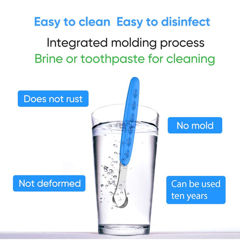 New Version Tongue Scraper Cleaner for Adults & Kids, Medical Grade Metal Tongue Brushes Set for Fresh Breath Dental Eliminate Bad Breath in Secon...