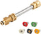 Replacement for Pressure Washer Gun Adapter Ryobi, Portland, Greenworks, Husky, Replacement wand with 5 Nozzle Tips, 1/4 Inch Quick Connector Silv...