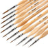 Paint Brush Set, Miniature Detail, 11 Pcs for Oil, Acrylic, Watercolor and Gouache, Nylon Hair Paint Brush With Natural Wood Handle, Great for Beg...