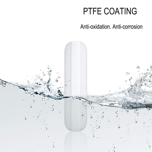 5 Pcs 30mm(1.18 inch) PTFE Magnetic Stirrer Mixer Stir Bar,White Color,Laboratory Bar,Stir Plate Bar,Stir Bars…...