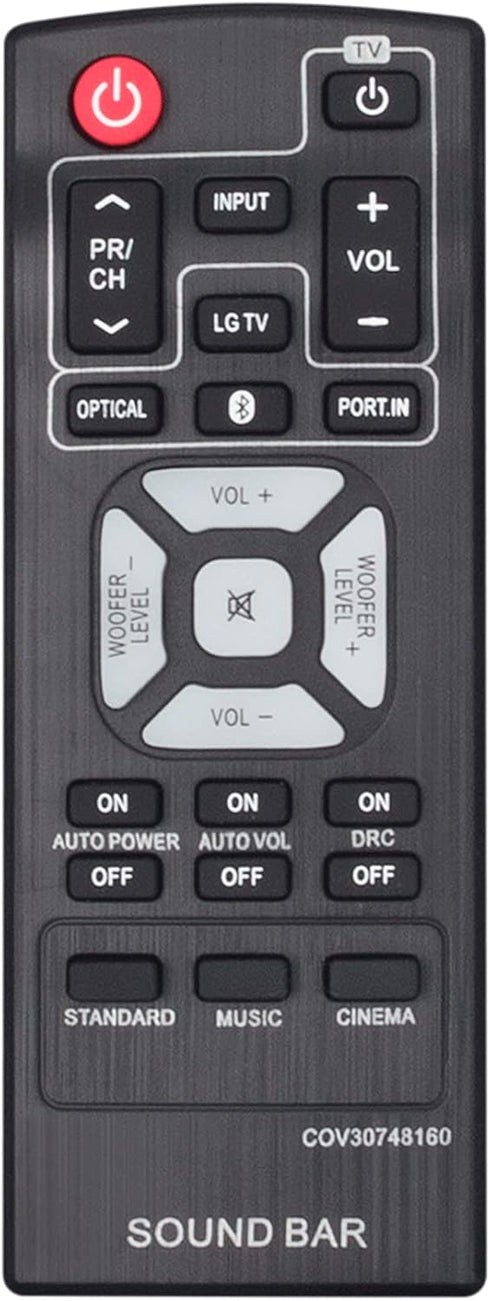 COV30748160 Replacement Soundbar Remote Control fit for LG Sound Bar NB2540 NB2540D...