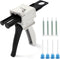 Dispensing gun AB glue gun 50ml two-component glue gun 2:1/1:1 epoxy glue gun dispensing gun, suitable for 1:1/2:1double cartridges, with 8pcs mix...