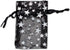 100-Pack 2x2.5 Sheer Organza Drawstring Gift Bags (X-Small) - Metallic Stars (Black/Silver) - Wedding Party Favors, Jewelry, Candy, Treats Mesh Po...