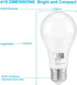 Dusk to Dawn Light Bulbs 4000K Cool White (Neutral White), 850LM, 60W Equivalent, LED 9.5W, A19, E26 Base, 2-Pack, HQ-H013...