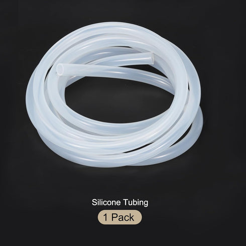 10ft 10mm(3/8") ID x 13mm(1/2") OD Silicone Tubing Clear Industrial Plastic Tubing Pure Silicone Hoses for Pump Siphoning Draining Irrigation Brew...