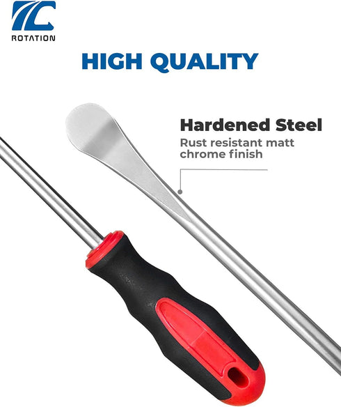 ROTATION Tire Lever, 14.5 Inch Extra Long Steel Tool for Bike, Motorcycle, Lawn Mower, Tire Removal Tool...
